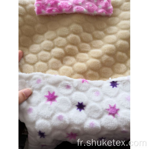 Tissu à tricoter en jacquard brillant en flanelle